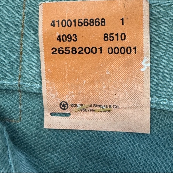 Levi’s 501 Irregular Cutoff Denim Shorts Green Size 26 (Measures 30) - Picture 5 of 8